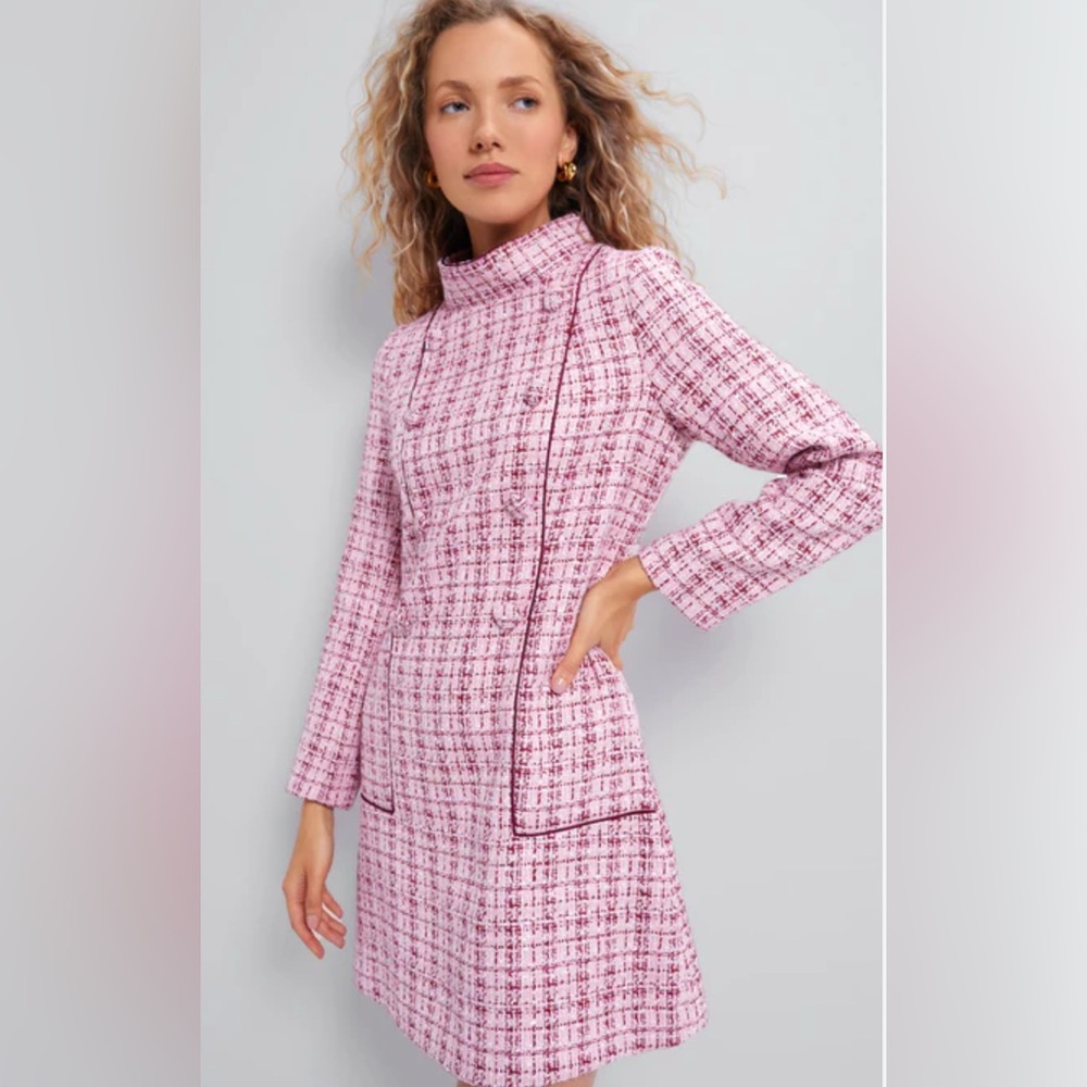 Tuckernuck Pink Tweed Radziwill Dress